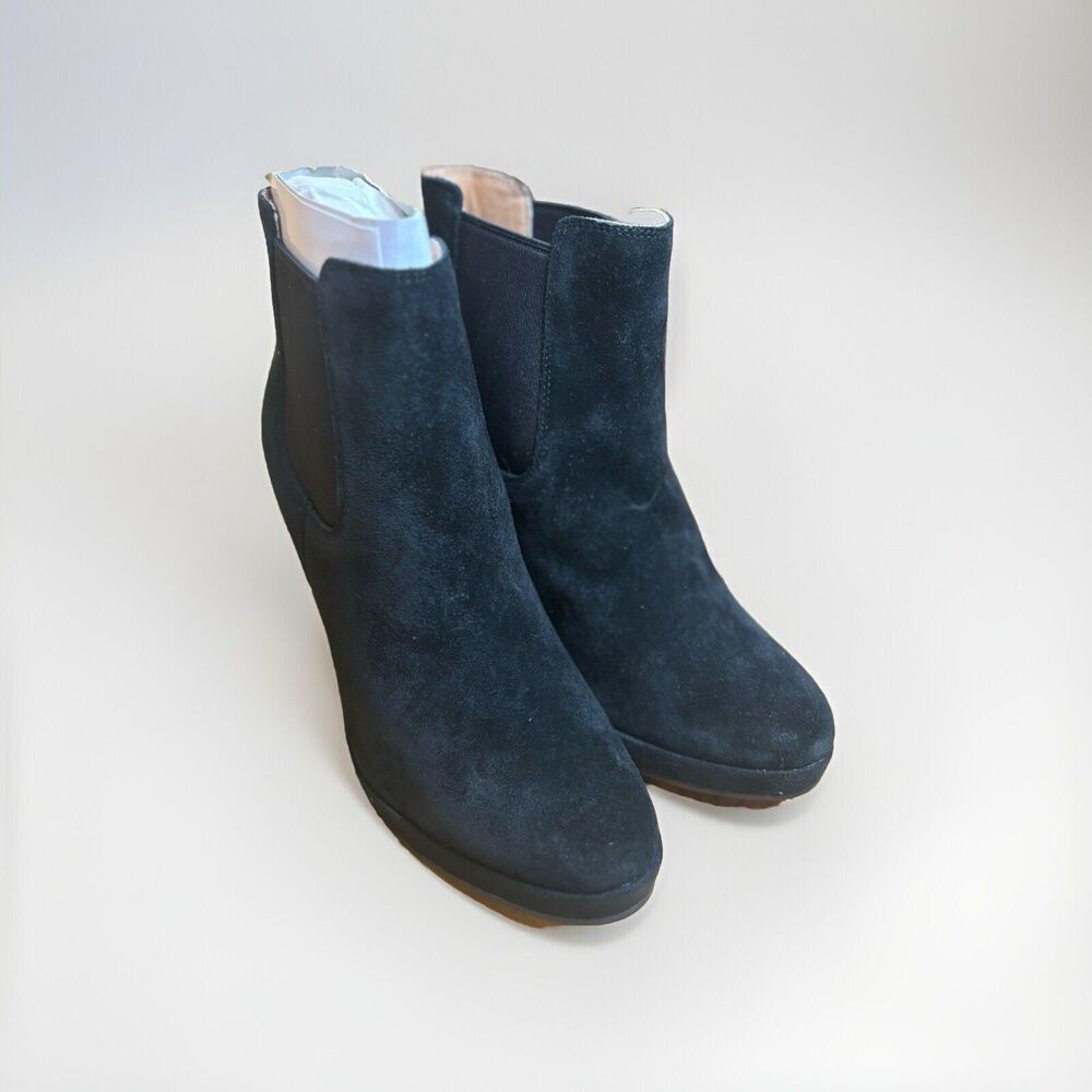 Corso Como Womens Black Suede Platform Wedge Heels Almond Toe Size 6.5 NWB